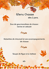 menu chasse